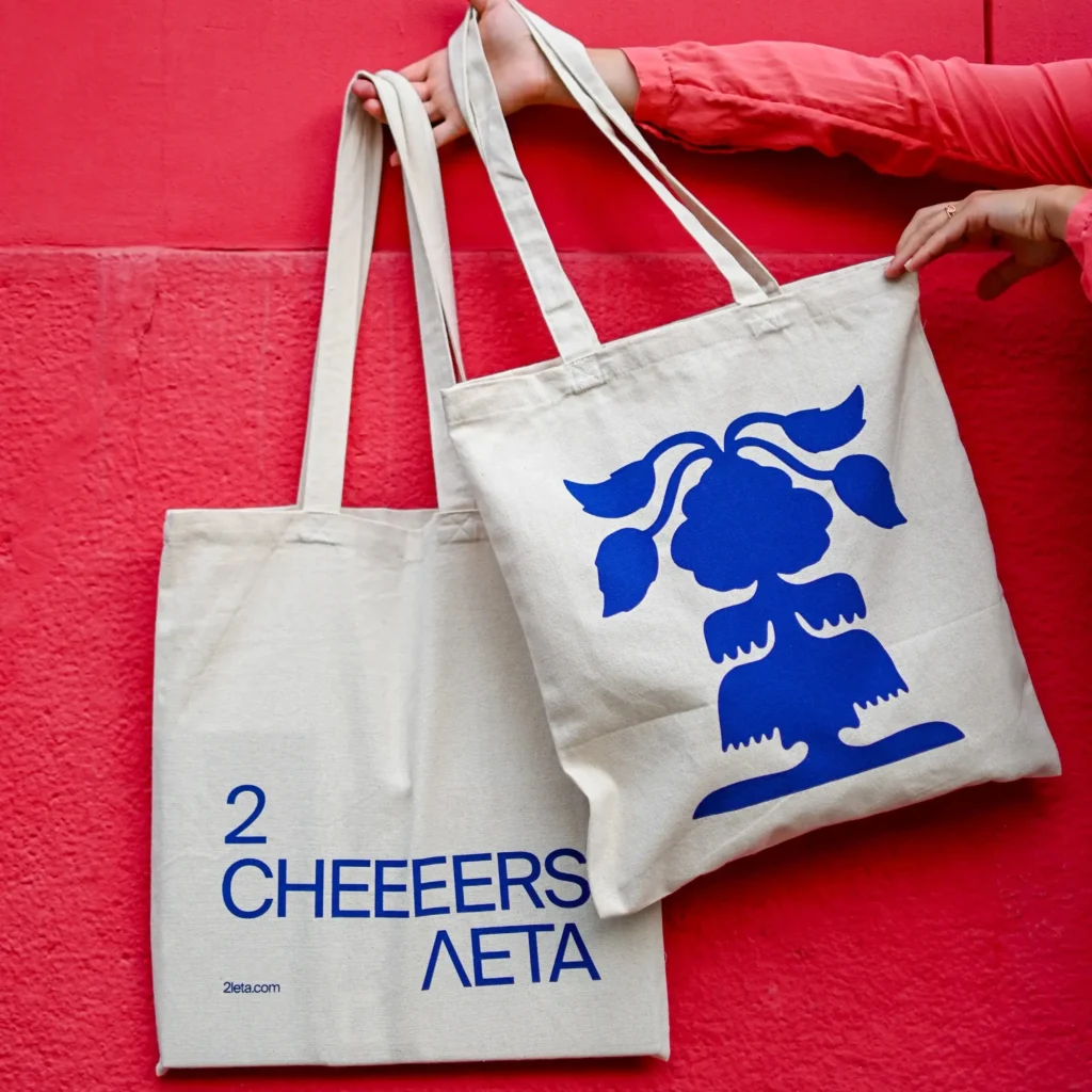 2 Лета tote bag merch blue color